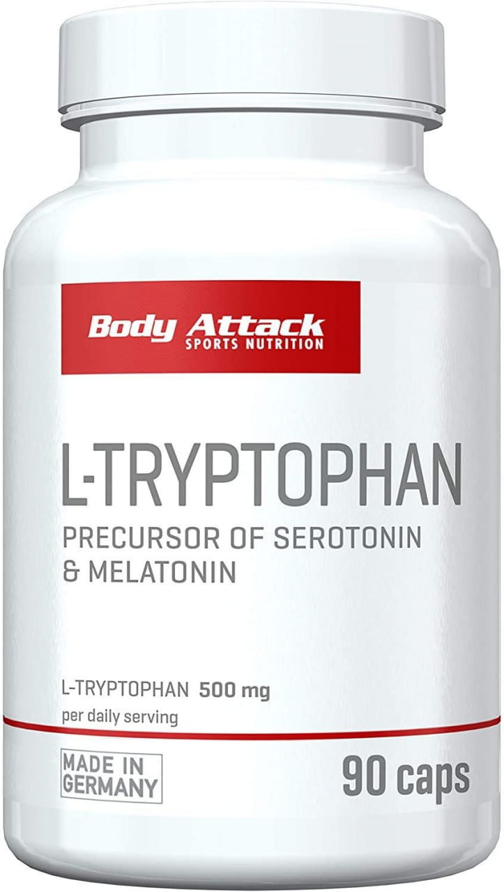 Sportovní doplněk stravy  Body Attack L-Tryptophan Precursor Of Serotonin & Melatonin, 90 kapslí